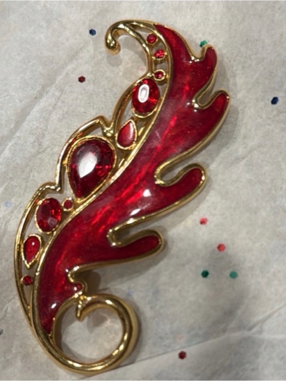 Vintage crown trifari brooch